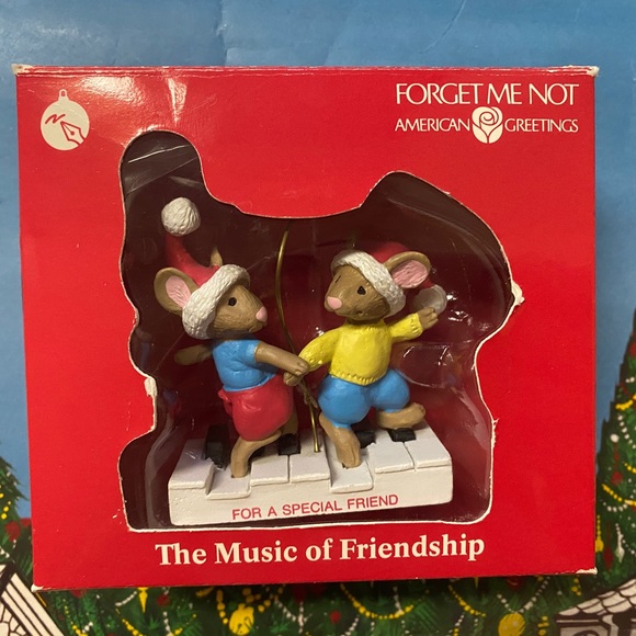 Vintage 1980’s 🎄 American Greetings 🎄The Music of Friendship Mouse Ornament - Picture 6 of 6